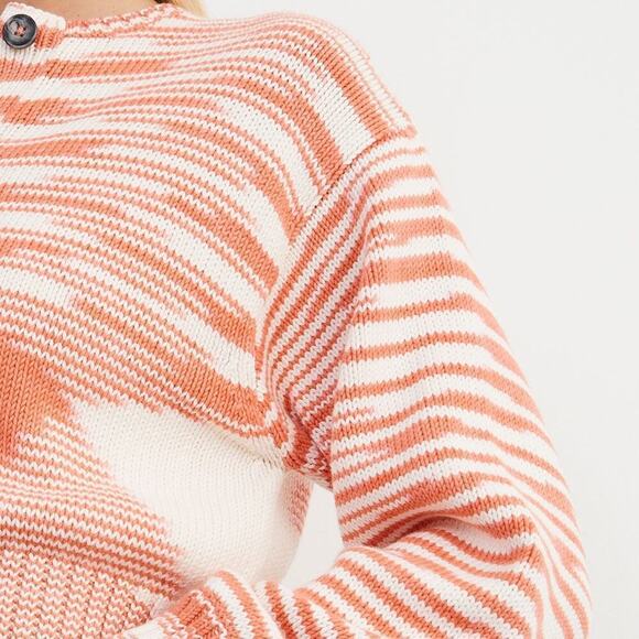 Ciao Lucia Varese Cotten Jacquard-Knit Cardigan in Blush Size Small - Picture 9 of 15